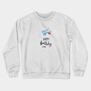 Birthday congratulations with lettering and dinosaur Crewneck Sweatshirt